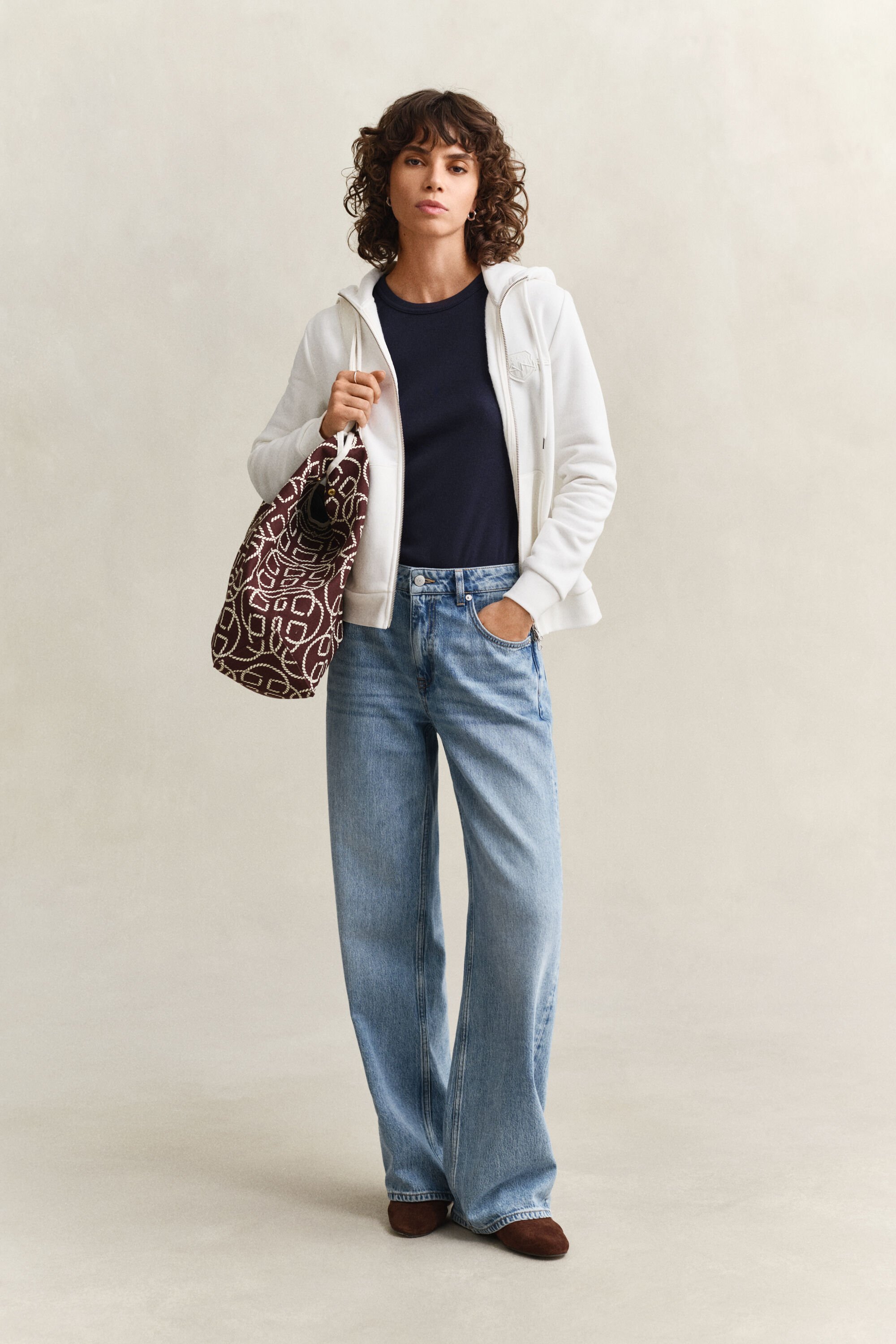 Felpa con zip e cappuccio Tonal Shield