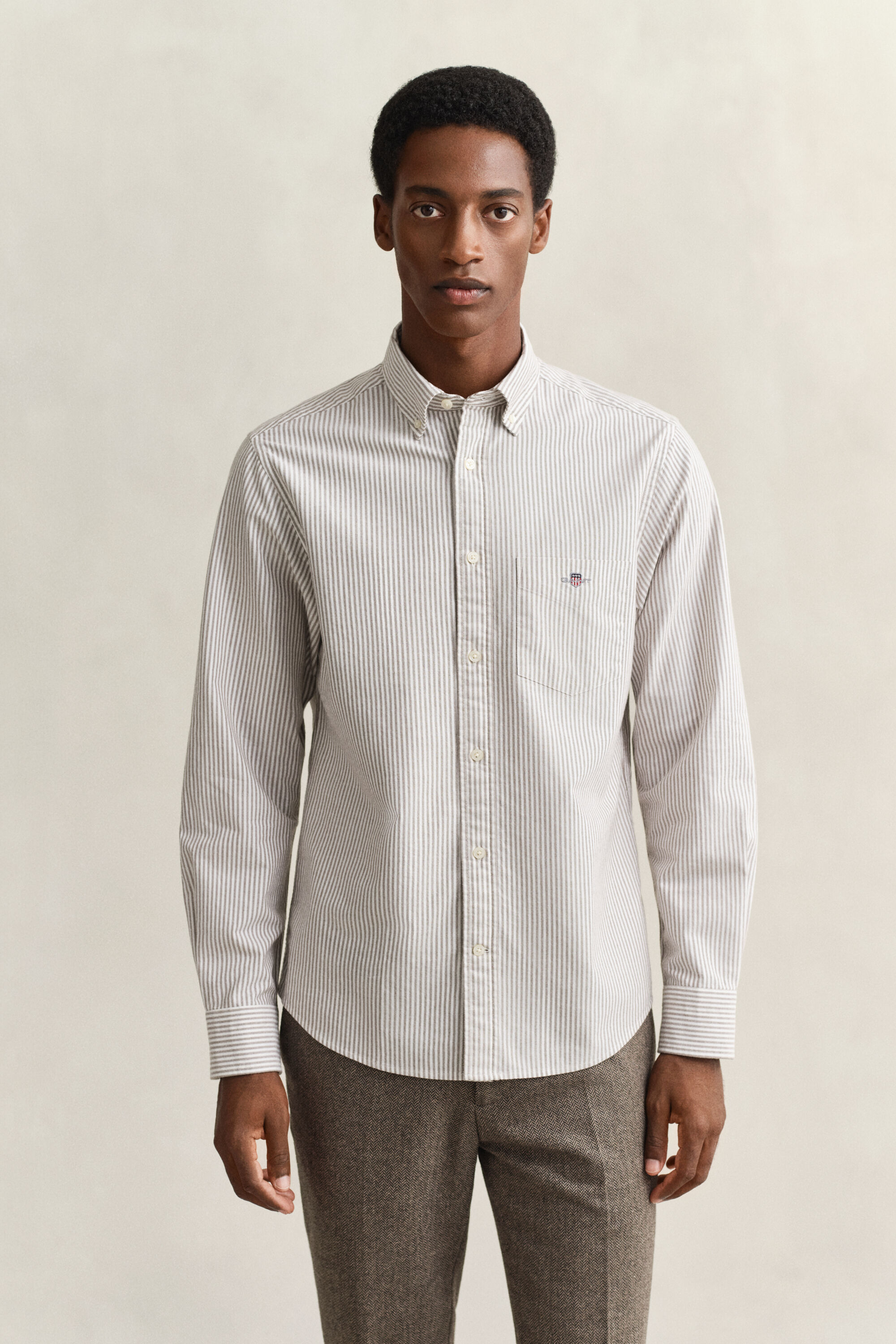 Camicia Oxford classica a righe Banker