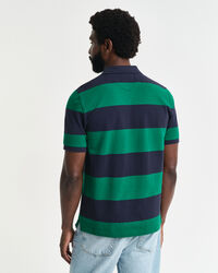 Polo in piqué colour block