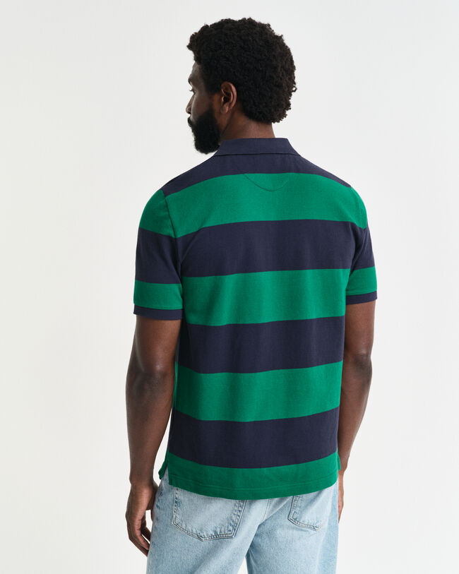 Polo in piqué colour block