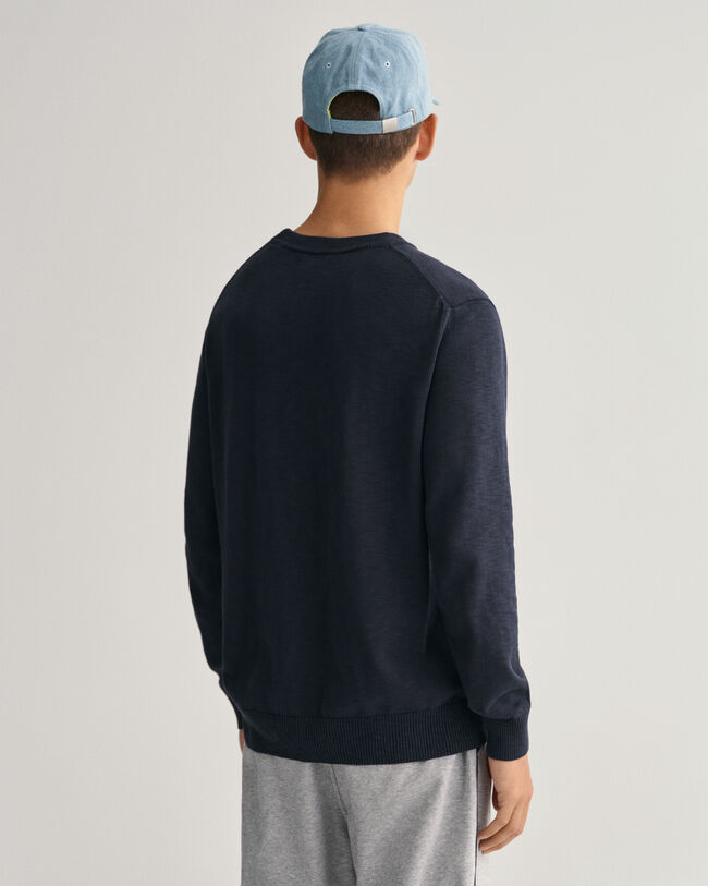 Maglia girocollo in cotone flamme