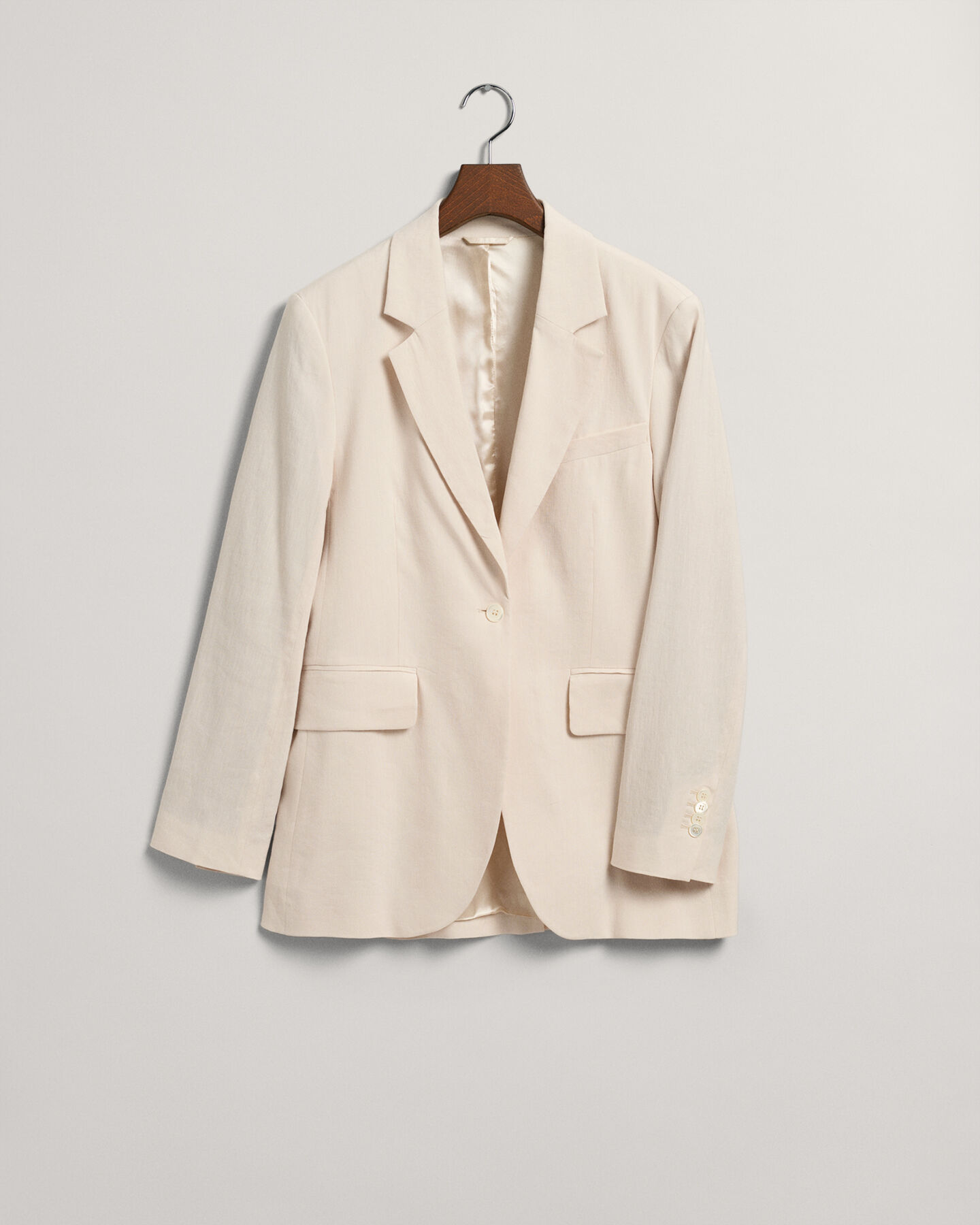 Blazer di lino elasticizzato regular fit