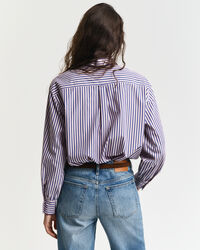 Camicia a righe manica ampia relaxed fit