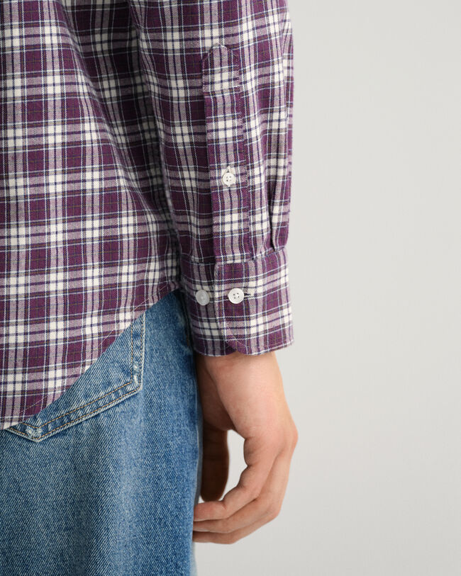 Camicia a quadri in flanella regular fit