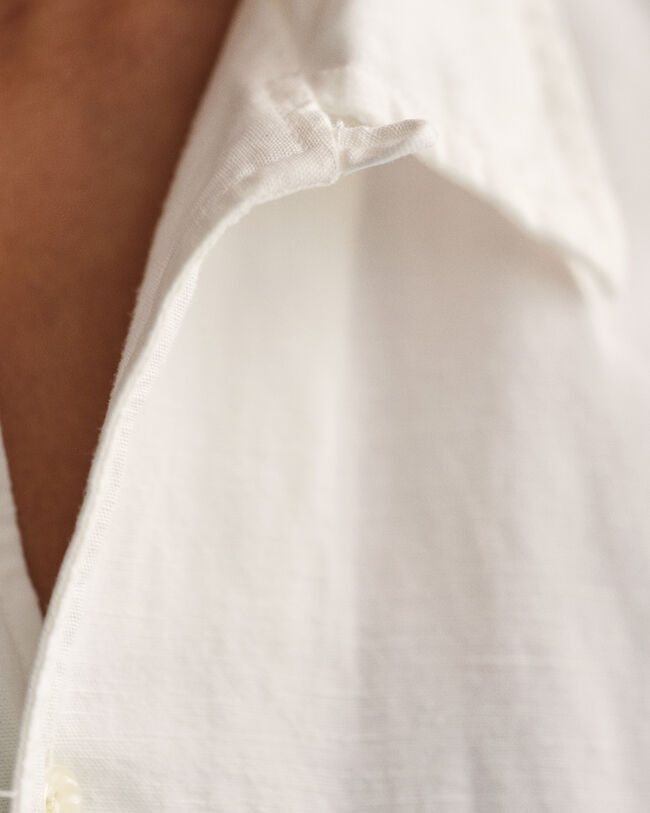 Camicia a maniche corte in lyocell di lino relaxed fit