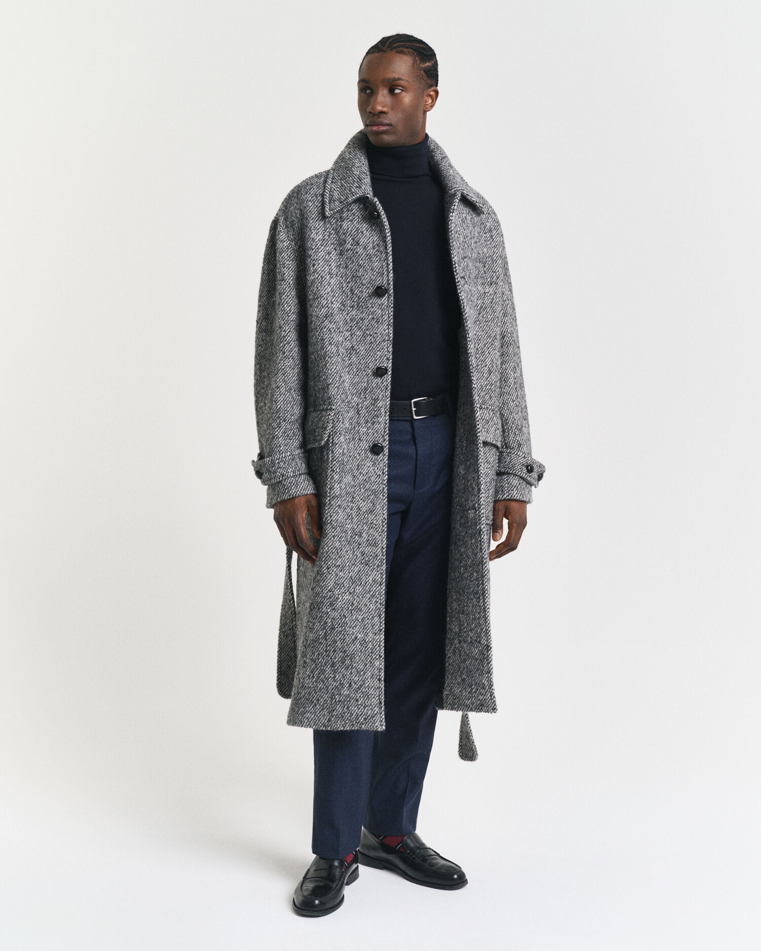 Maglia in cotone con collo alto classico