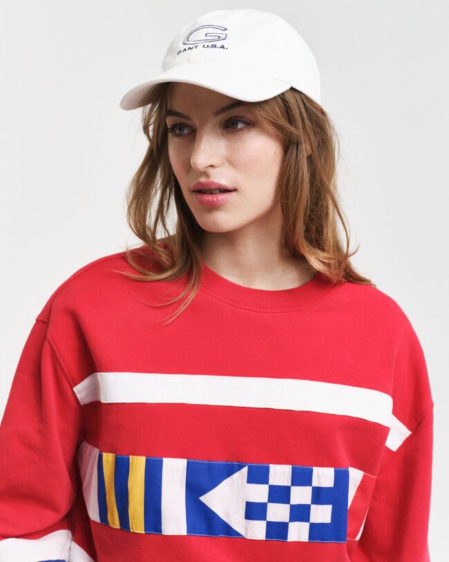 Felpa girocollo con inserti