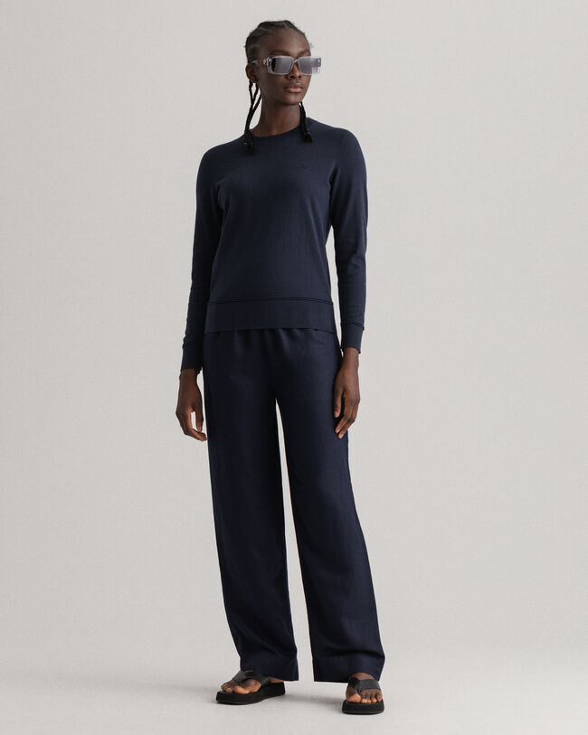 Maglia girocollo in cotone leggero