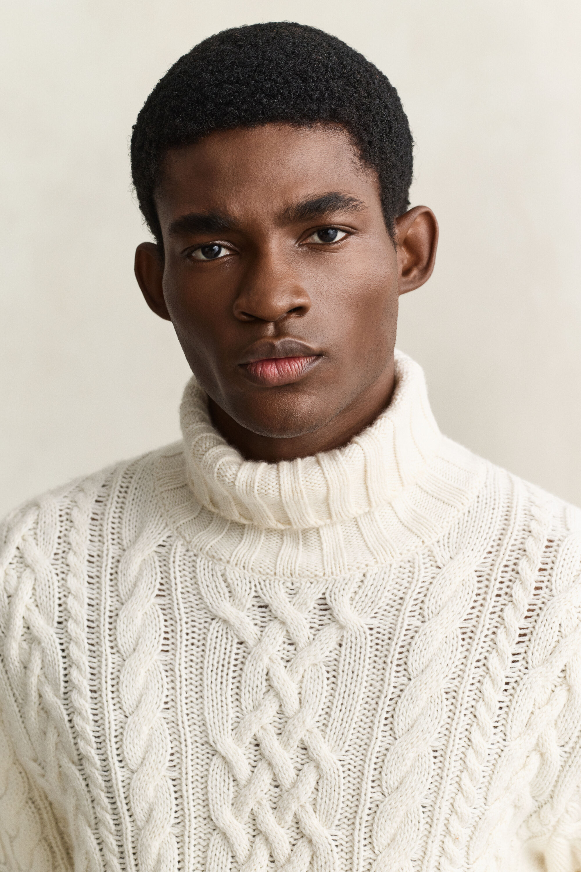 Maglia a collo alto in misto lana