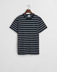 T-shirt in lino e cotone a righe