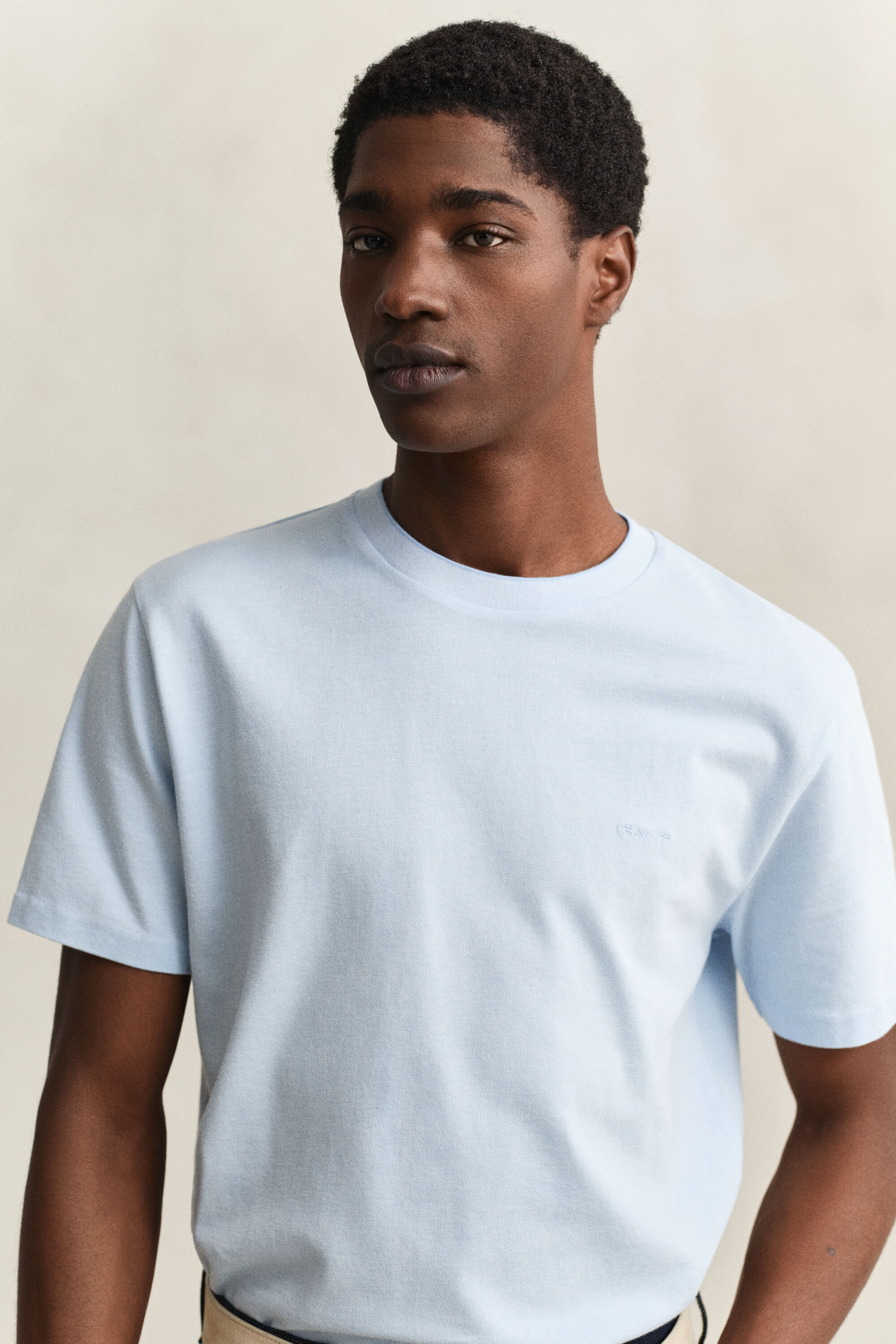 T-shirt in piqué bicolore