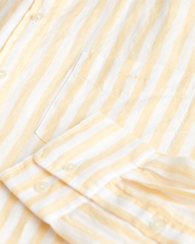 Camicia di lino a righe relaxed fit