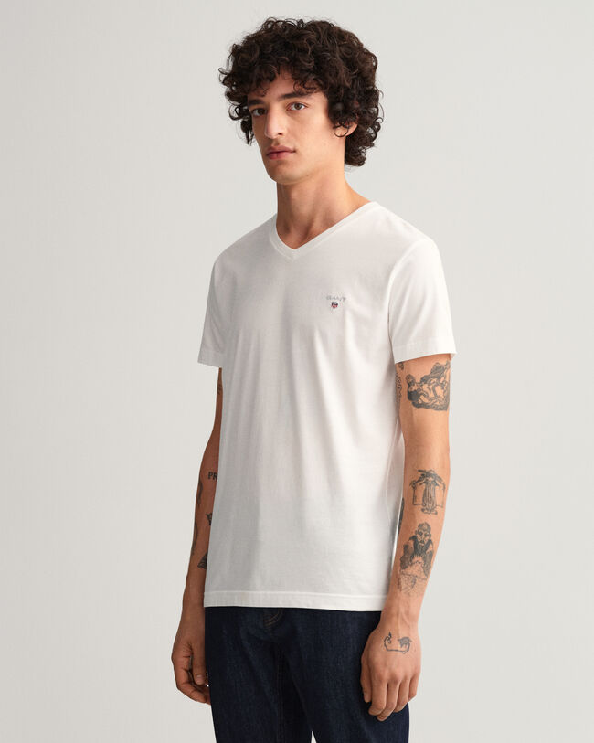 T-shirt Original con scollo a V slim fit