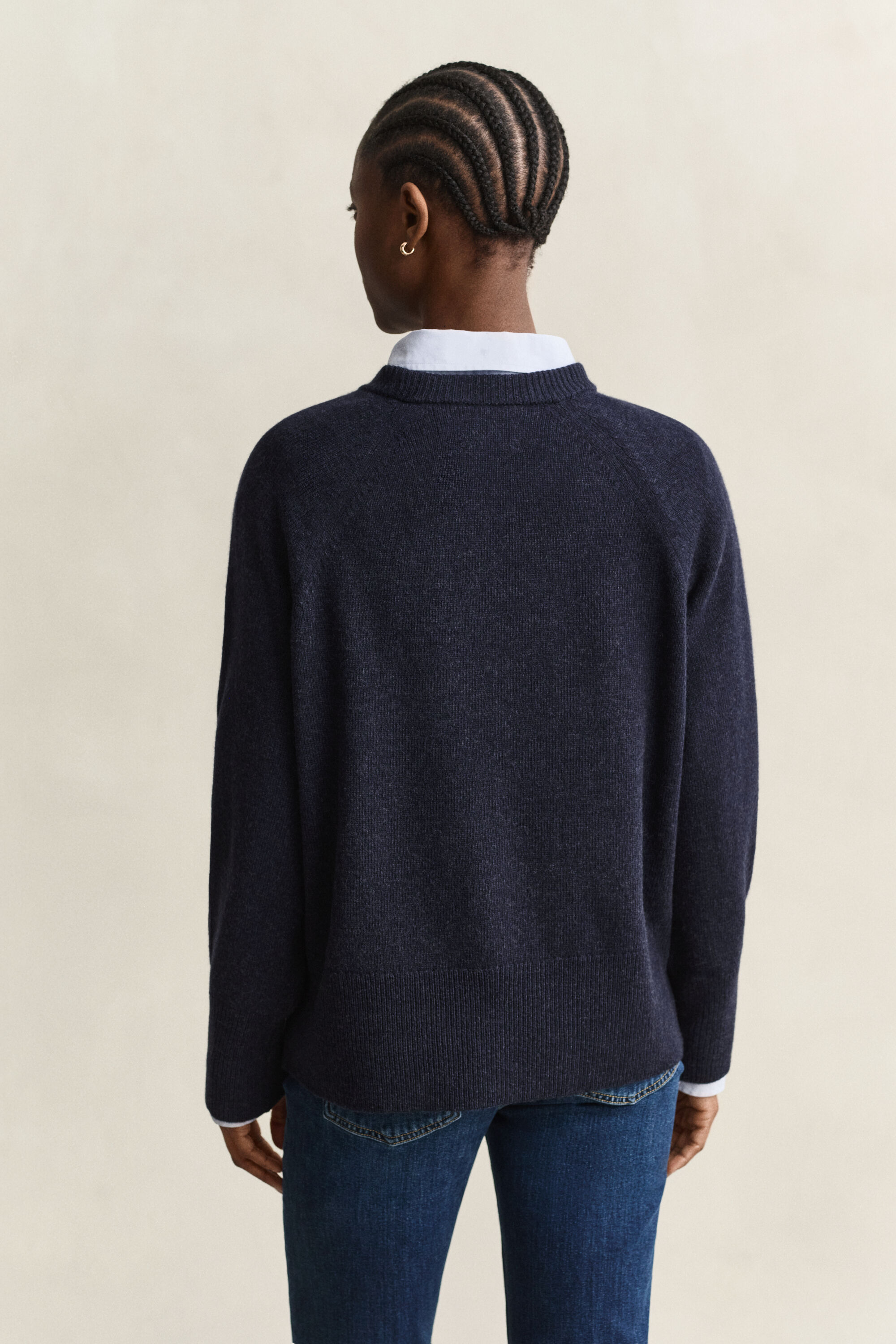 Maglia girocollo in lana cashmere