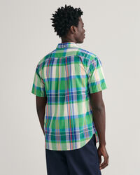 Camicia a maniche corte in madras regular fit