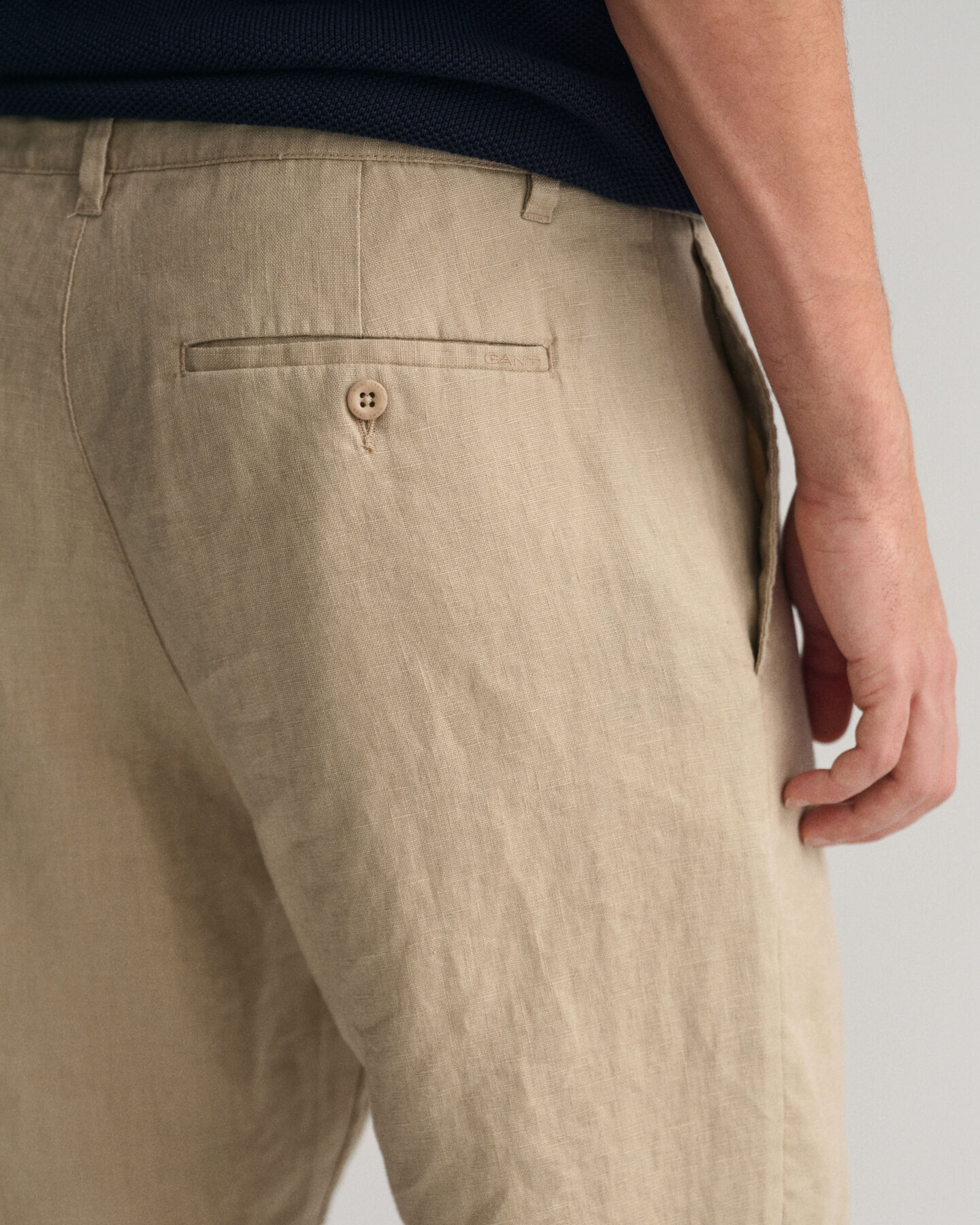 Pantaloncini con coulisse in lino relaxed fit