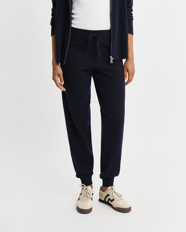 Pantaloni in pregiata e finissima lana d’agnello in maglia