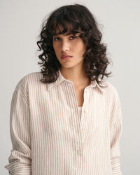 Abito chemisier a righe in lino