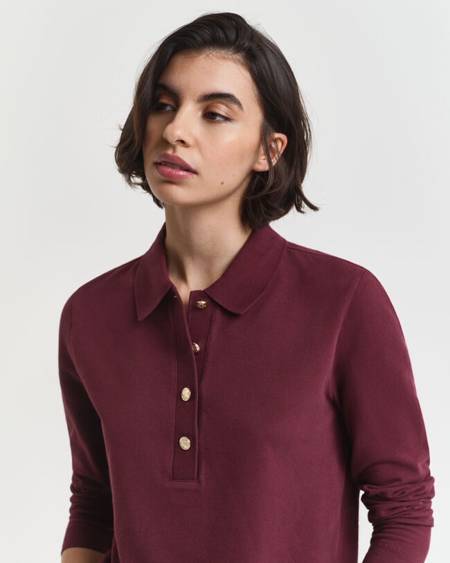 Polo in piqué a maniche lunghe