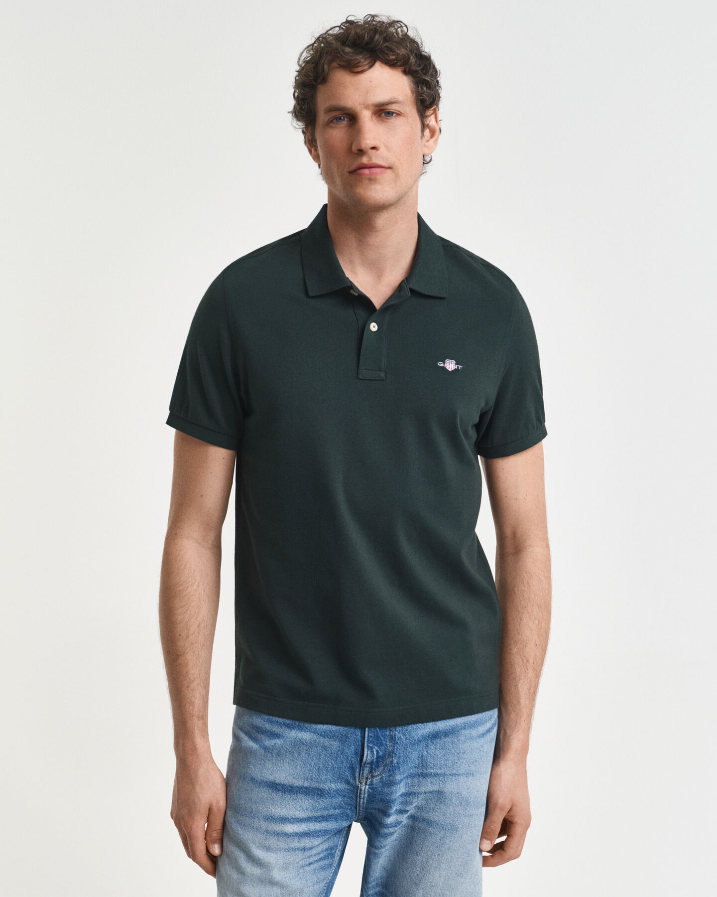 Polo Shield in piqué regular fit