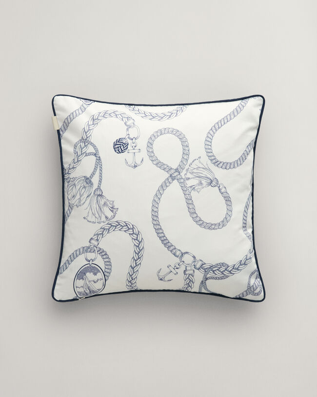 Copricuscino in raso con stampa Sailing