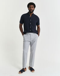 Pantaloni da abito in seersucker affusolati slim fit
