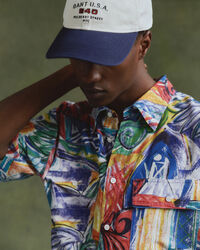 Camicia in seta con stampa relaxed fit