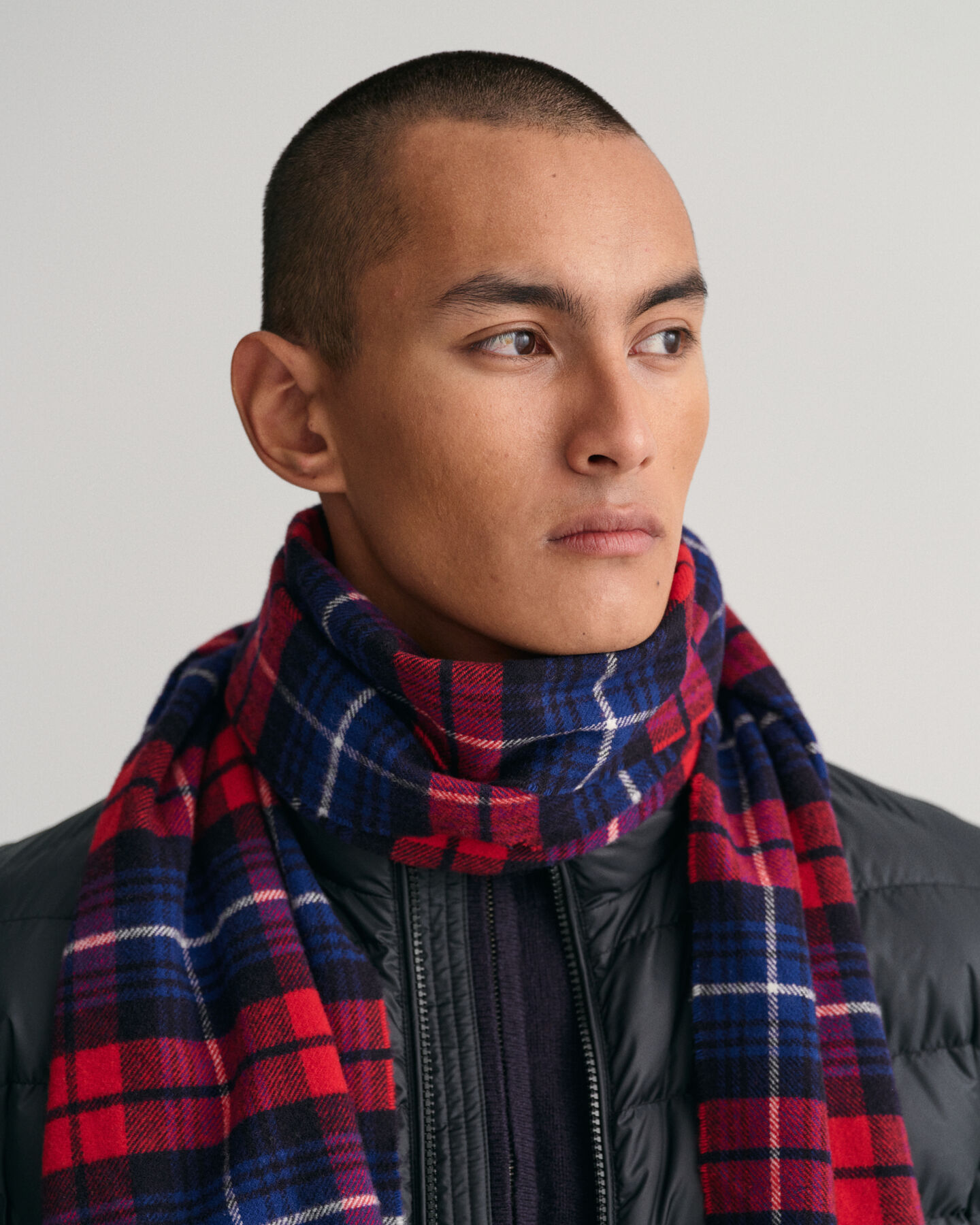 Sciarpa in lana a quadri