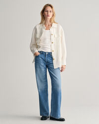 Camicia giacca in misto lino