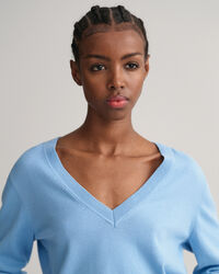 Maglia in cotone leggero con scollo a V