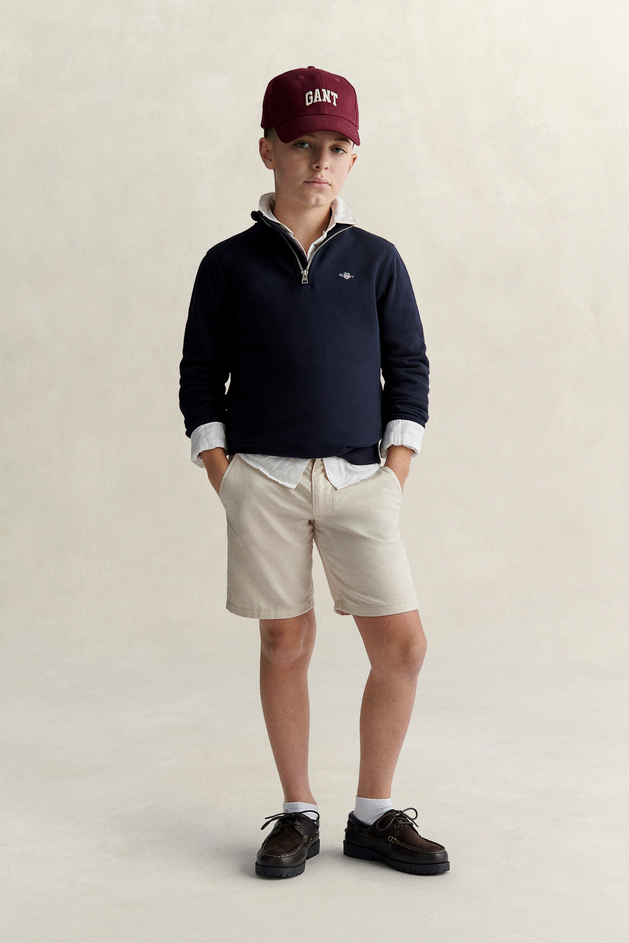Felpa Shield con zip corta Teen Boys