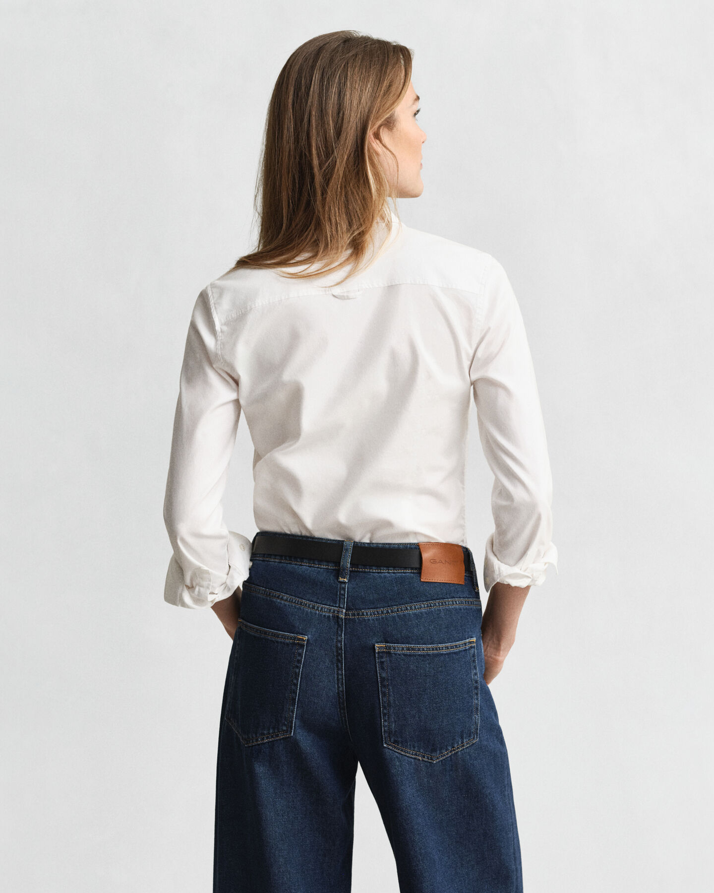 Camicia elasticizzata Oxford slim fit