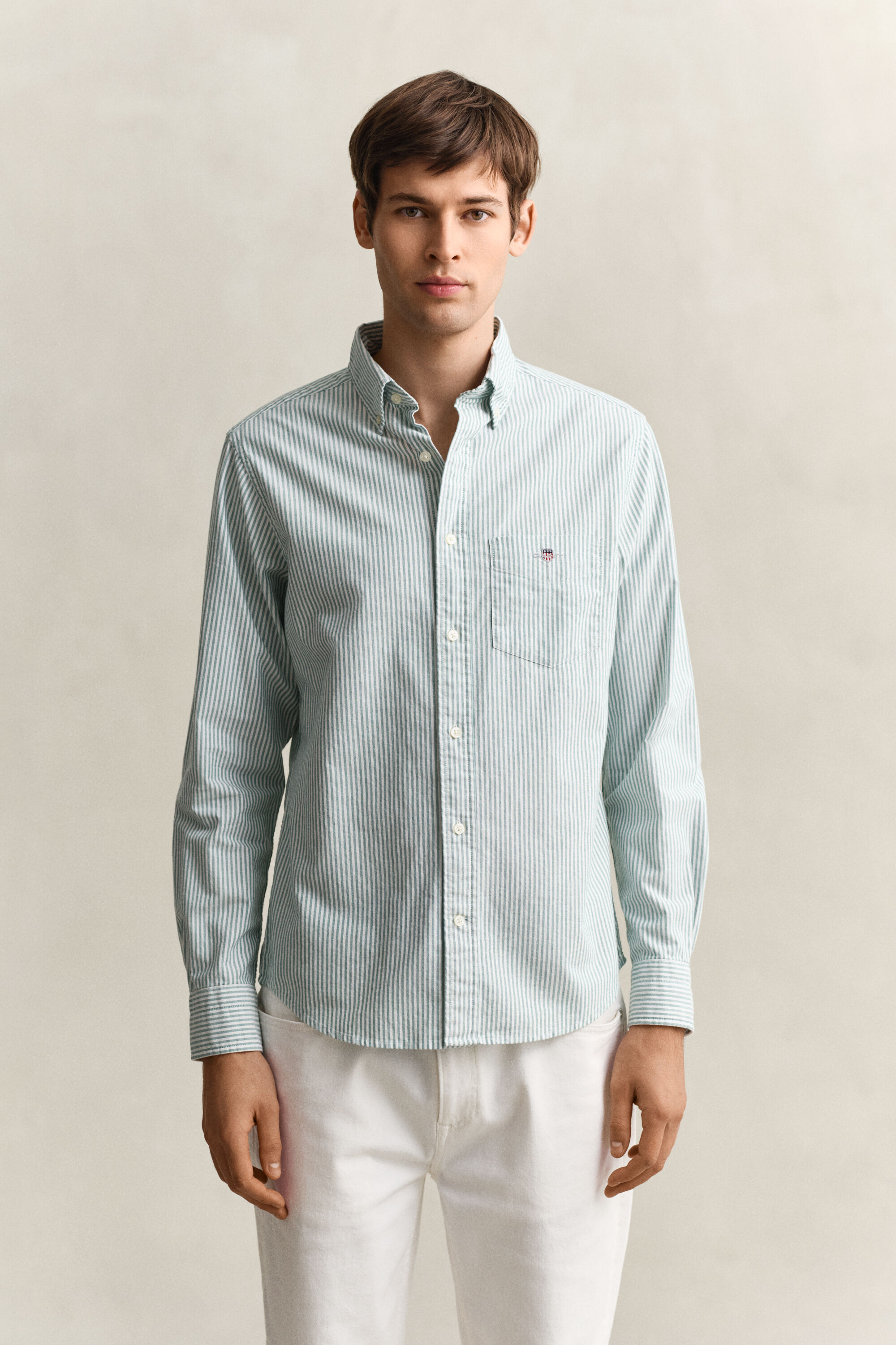 Camicia Oxford classica a righe Banker