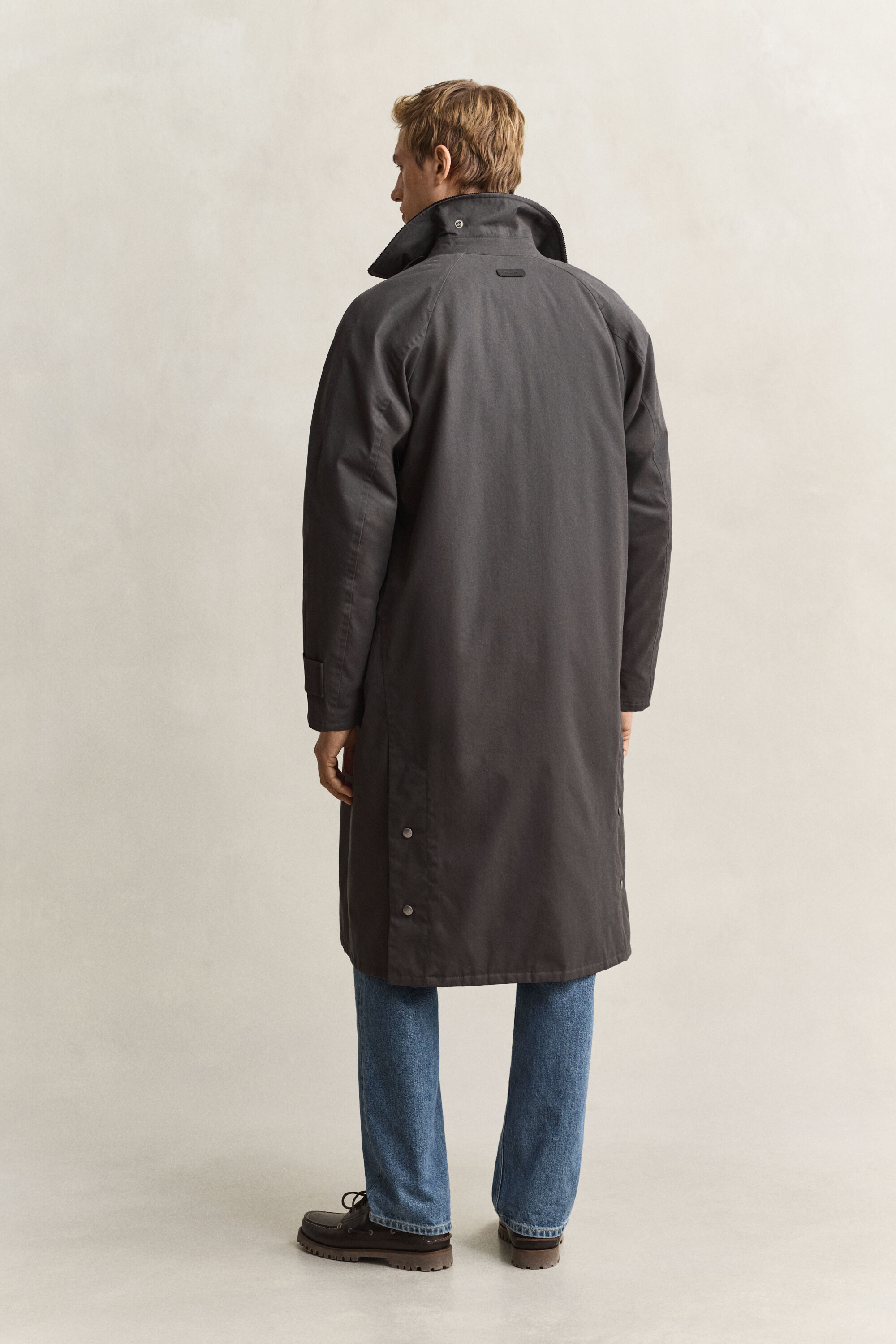 Cappotto classico in tessuto cerato