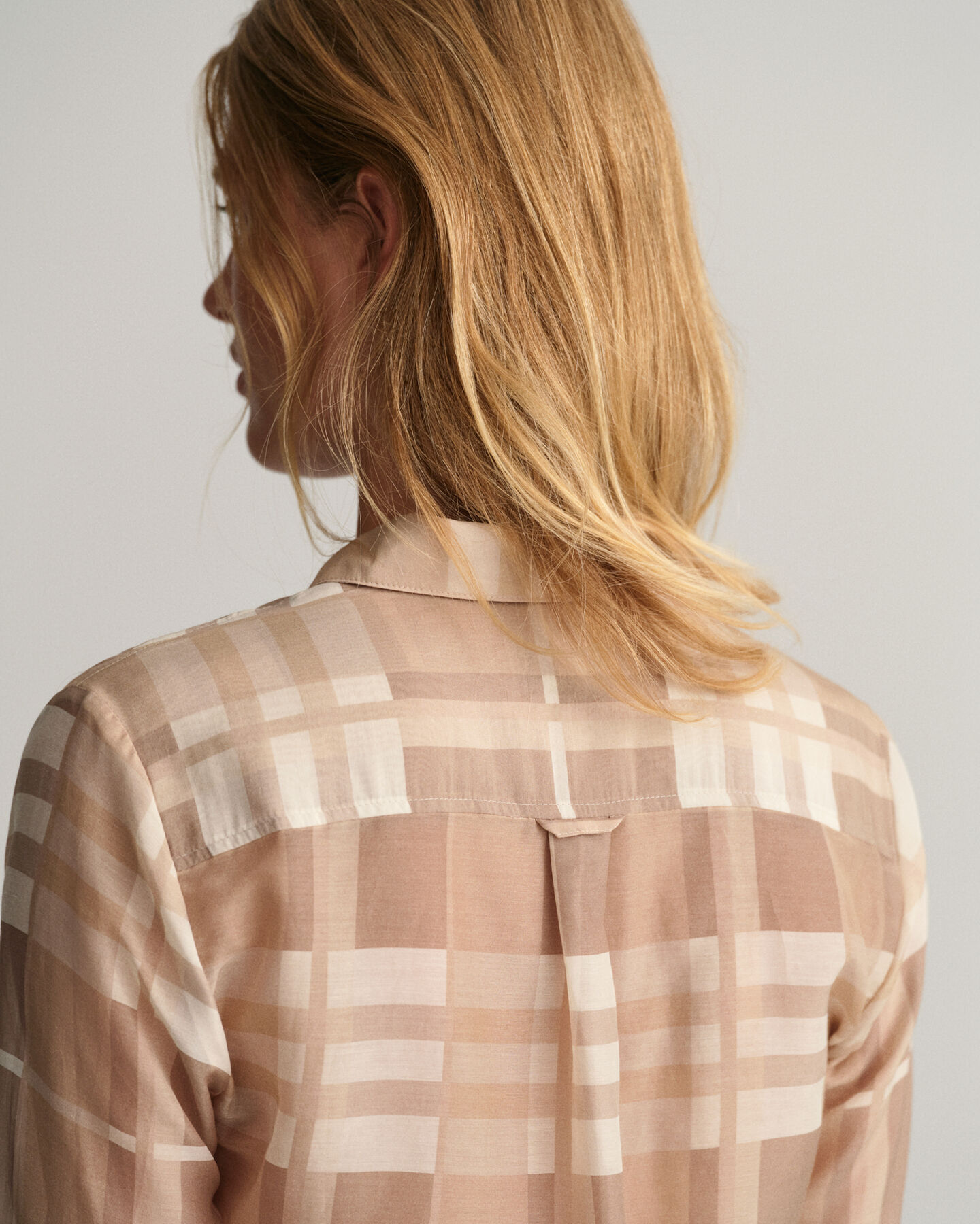 Camicia a quadri in misto cotone-seta regular fit