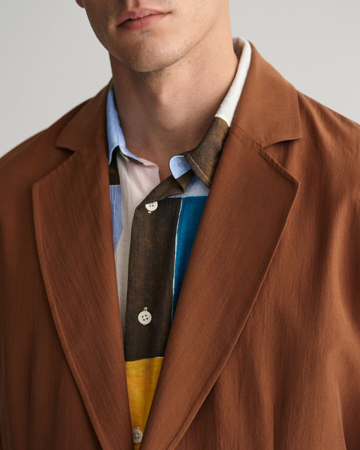 Blazer da abito in seta relaxed fit