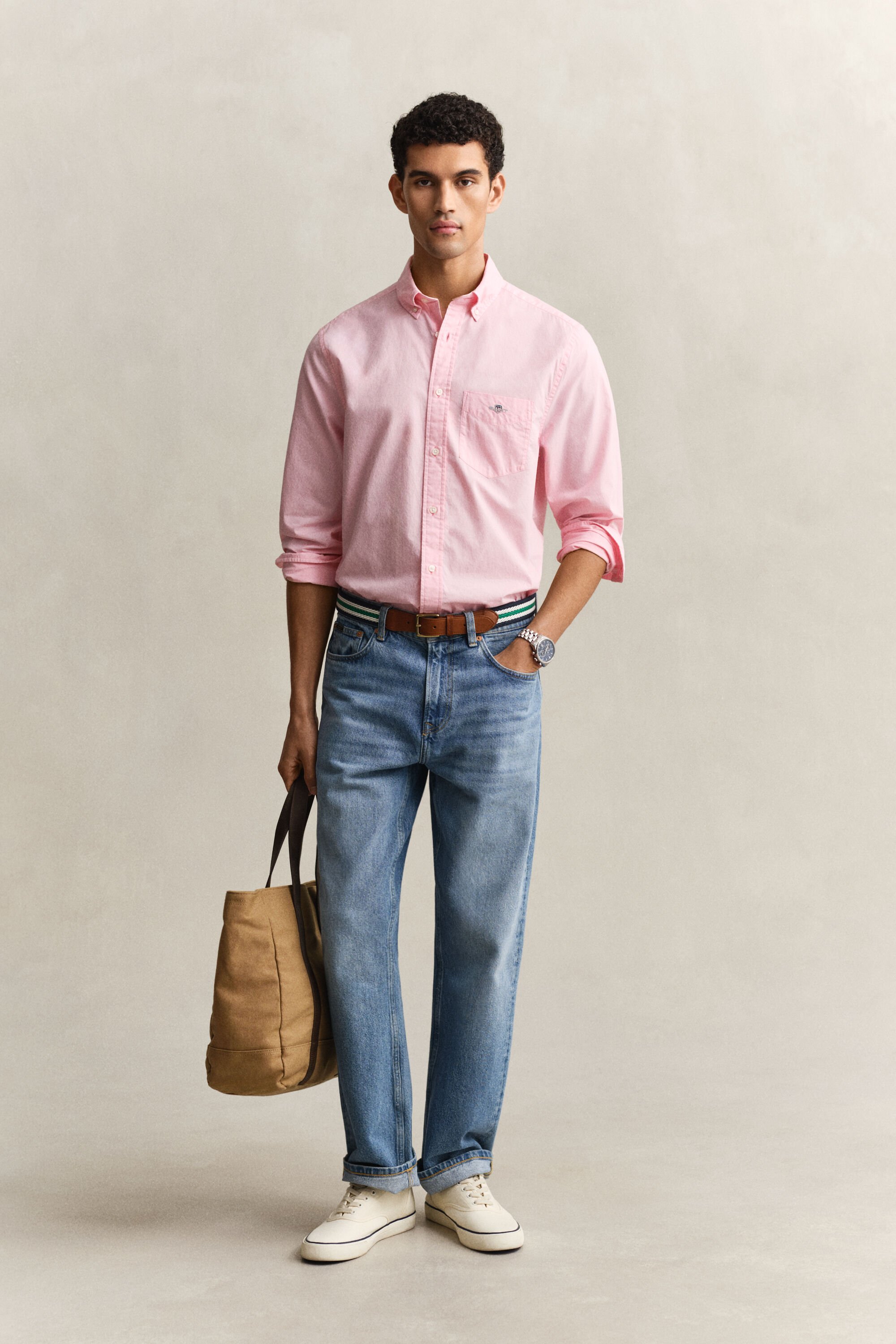 Camicia classica in popeline regular fit