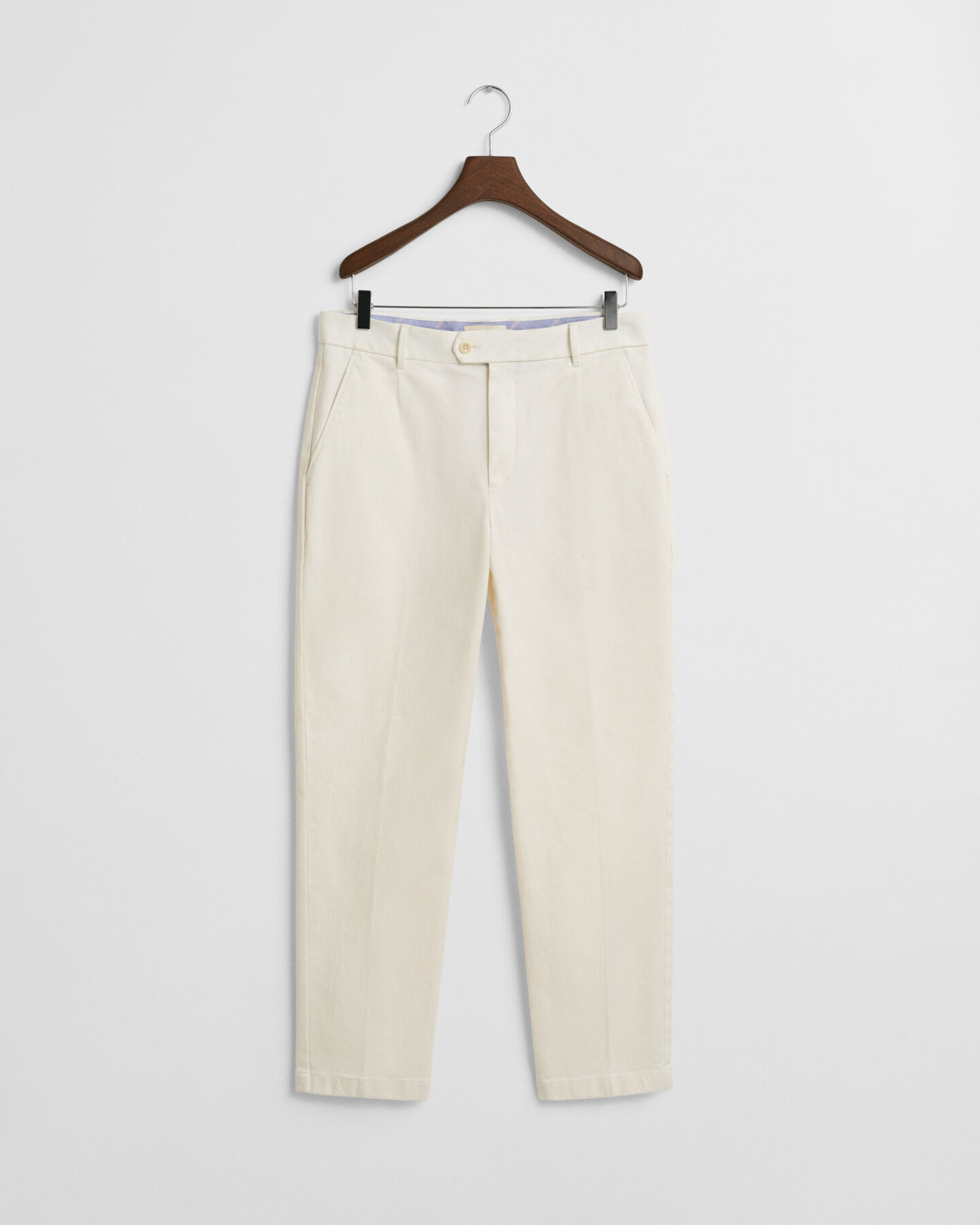 Pantaloni in twill di cotone stretti in fondo slim fit