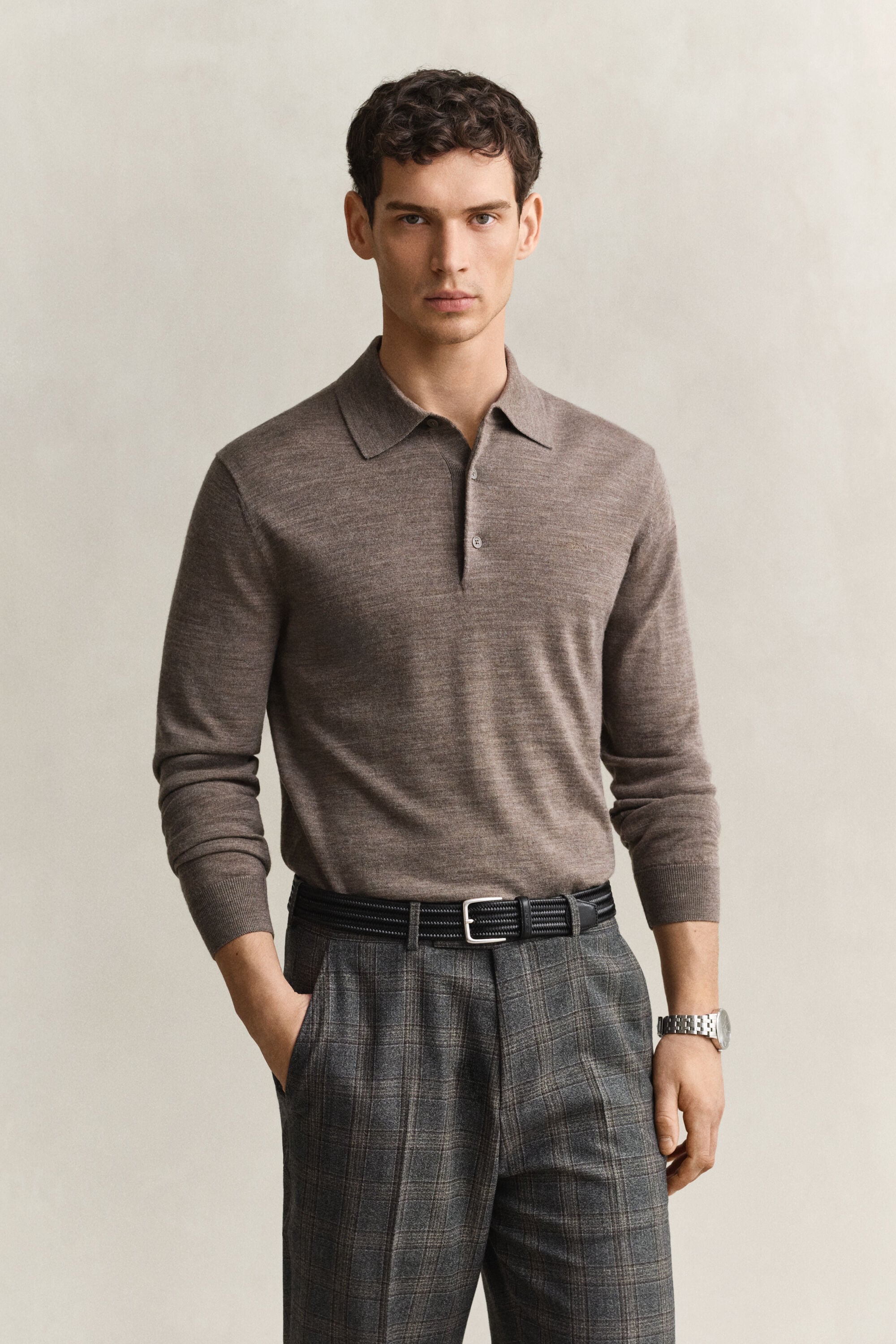 Polo in finissima lana merino