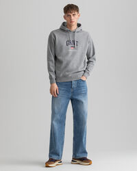 Felpa Retro Shield con cappuccio