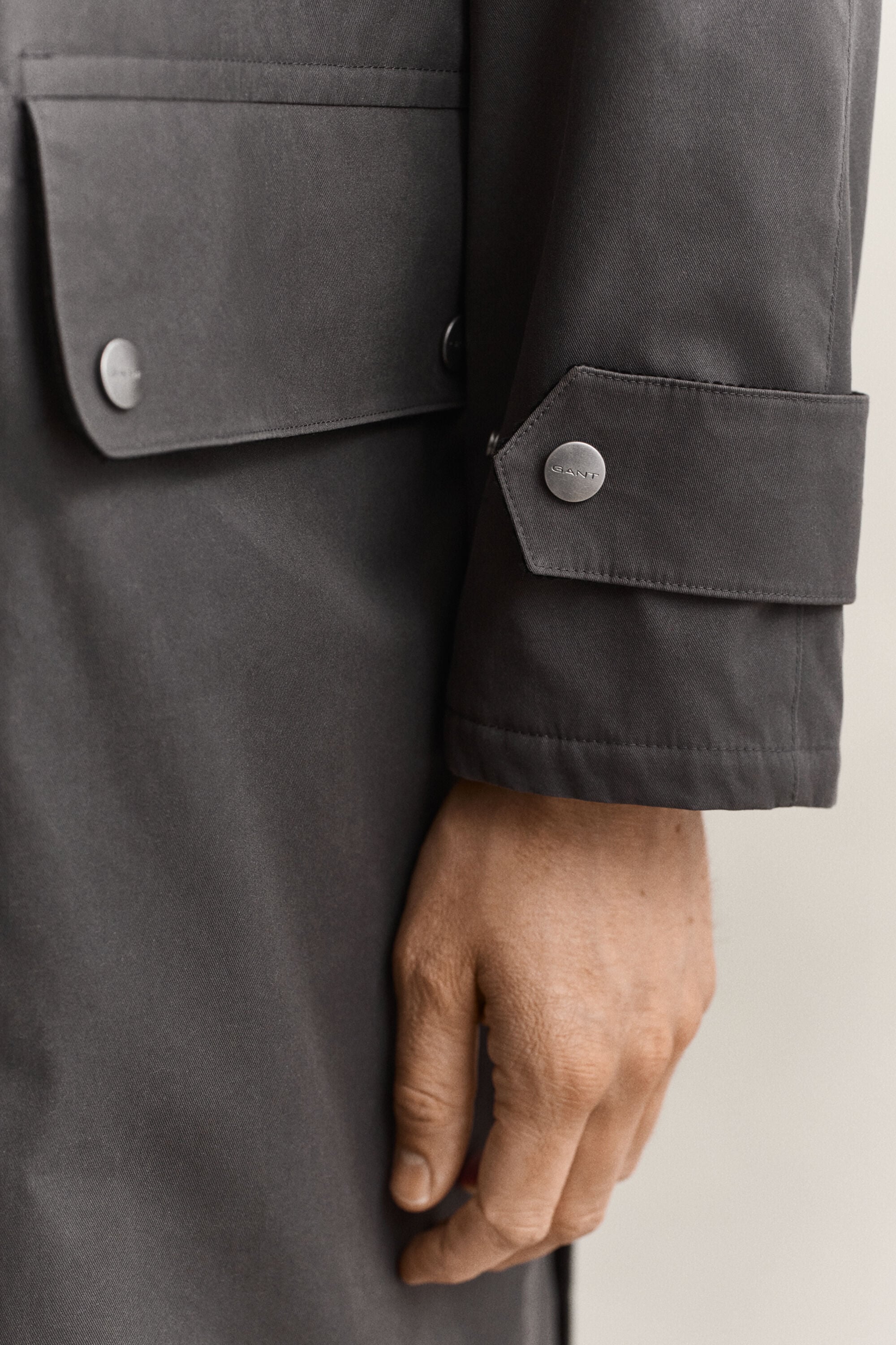 Cappotto classico in tessuto cerato