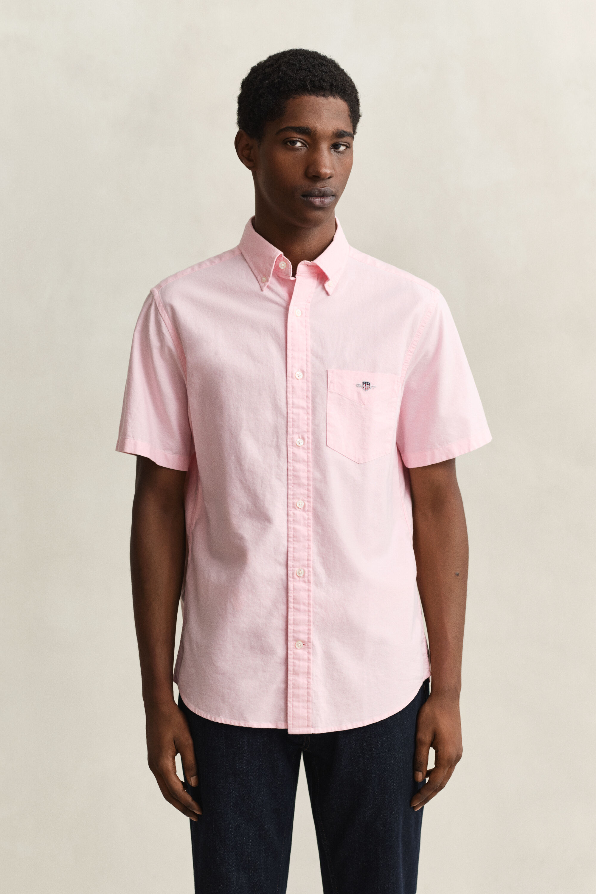 Camicia Oxford classica a maniche corte