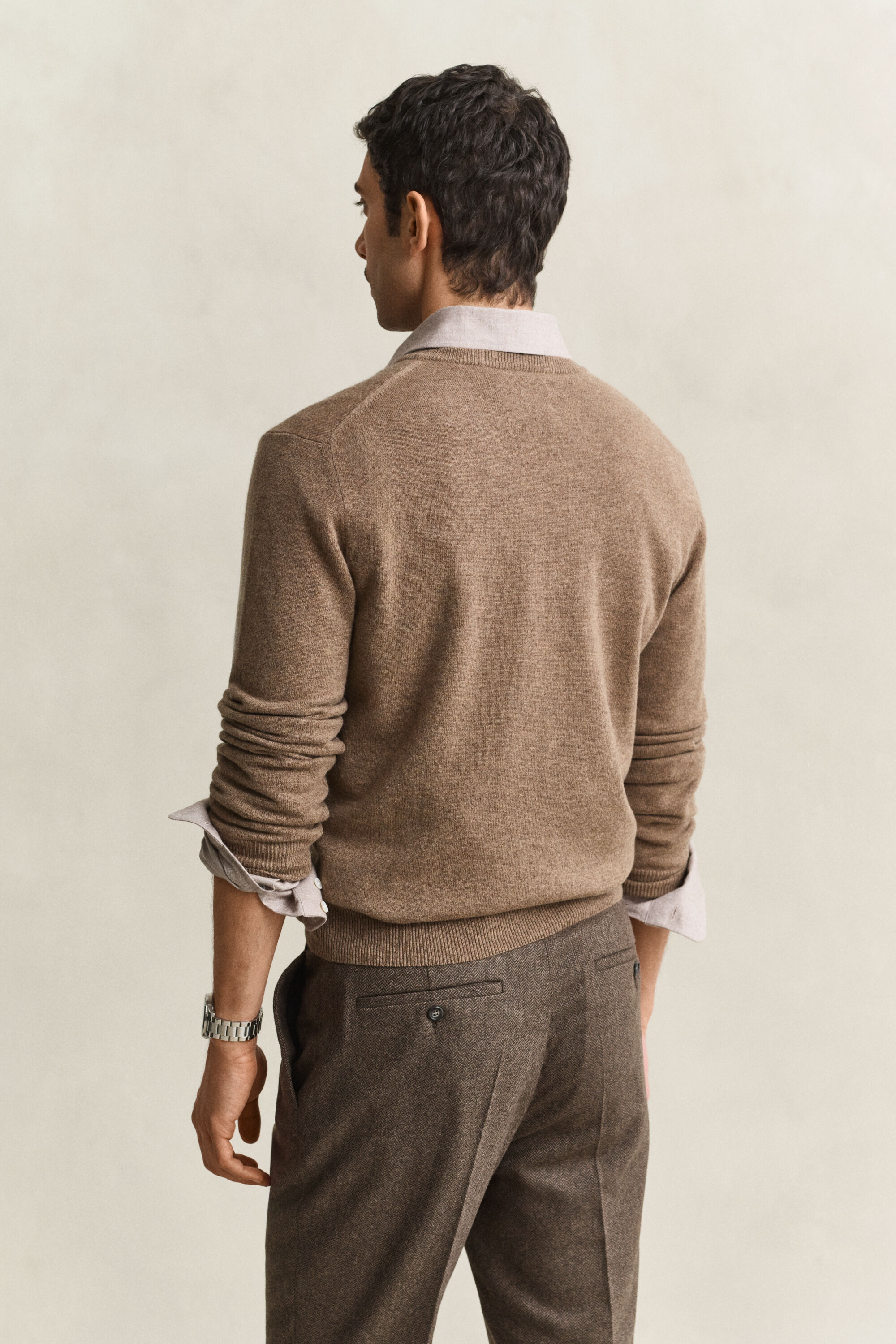 Maglia con scollo a V in lana d’agnello