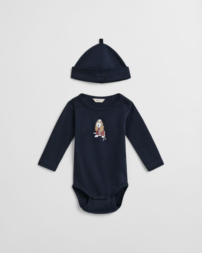 Body e berretto con stampa di cani Baby
