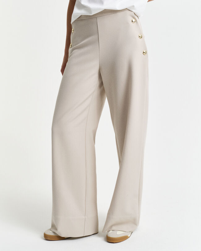 Pantaloni a vita alta con bottoni