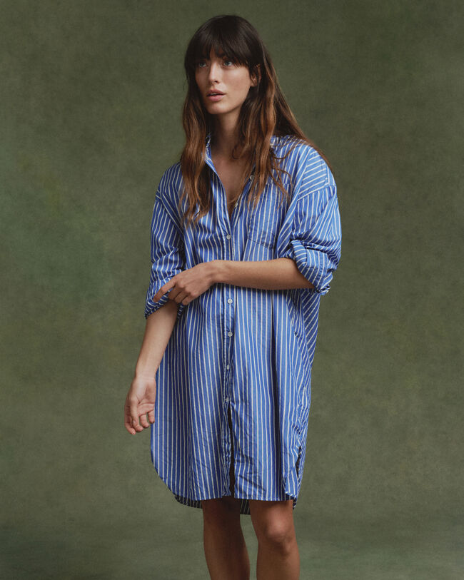 Abito chemisier a righe oversize