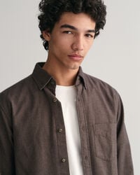 Camicia in flanella con motivo a spina di pesce regular fit