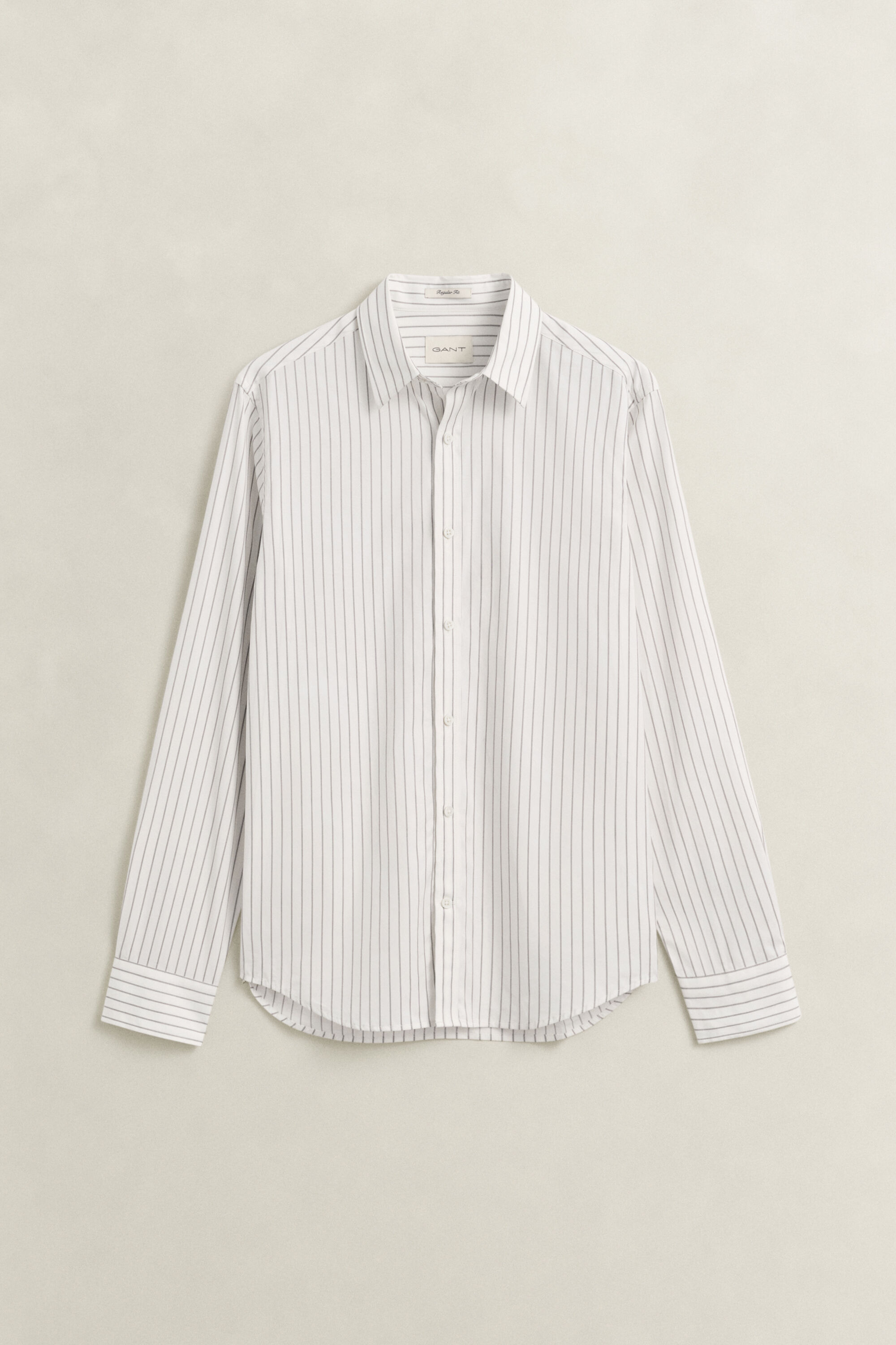 Camicia a ratiera a righe gessate