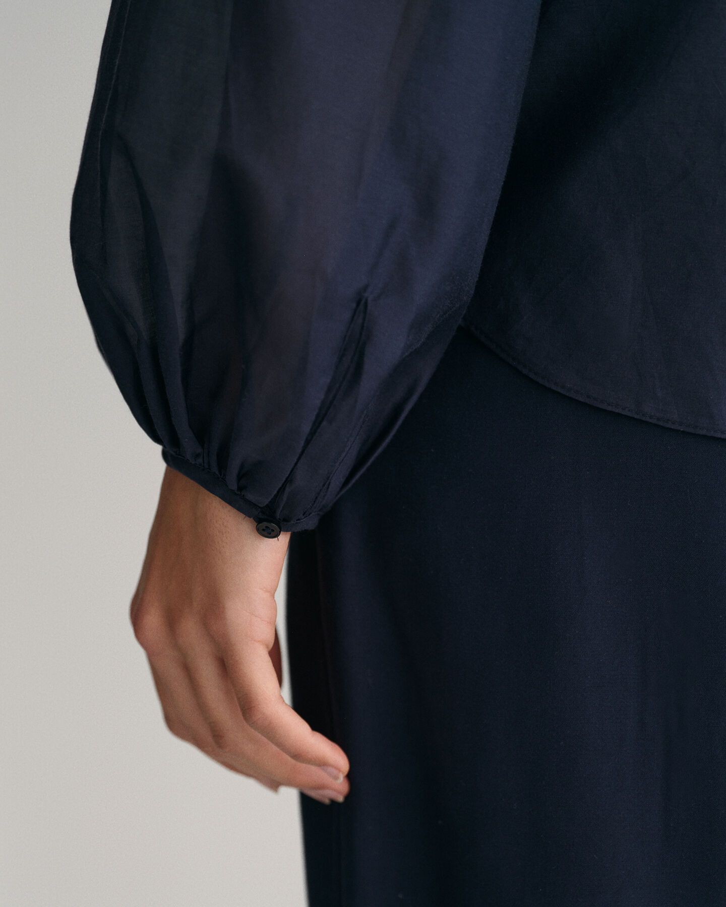 Blusa in misto cotone-seta relaxed fit