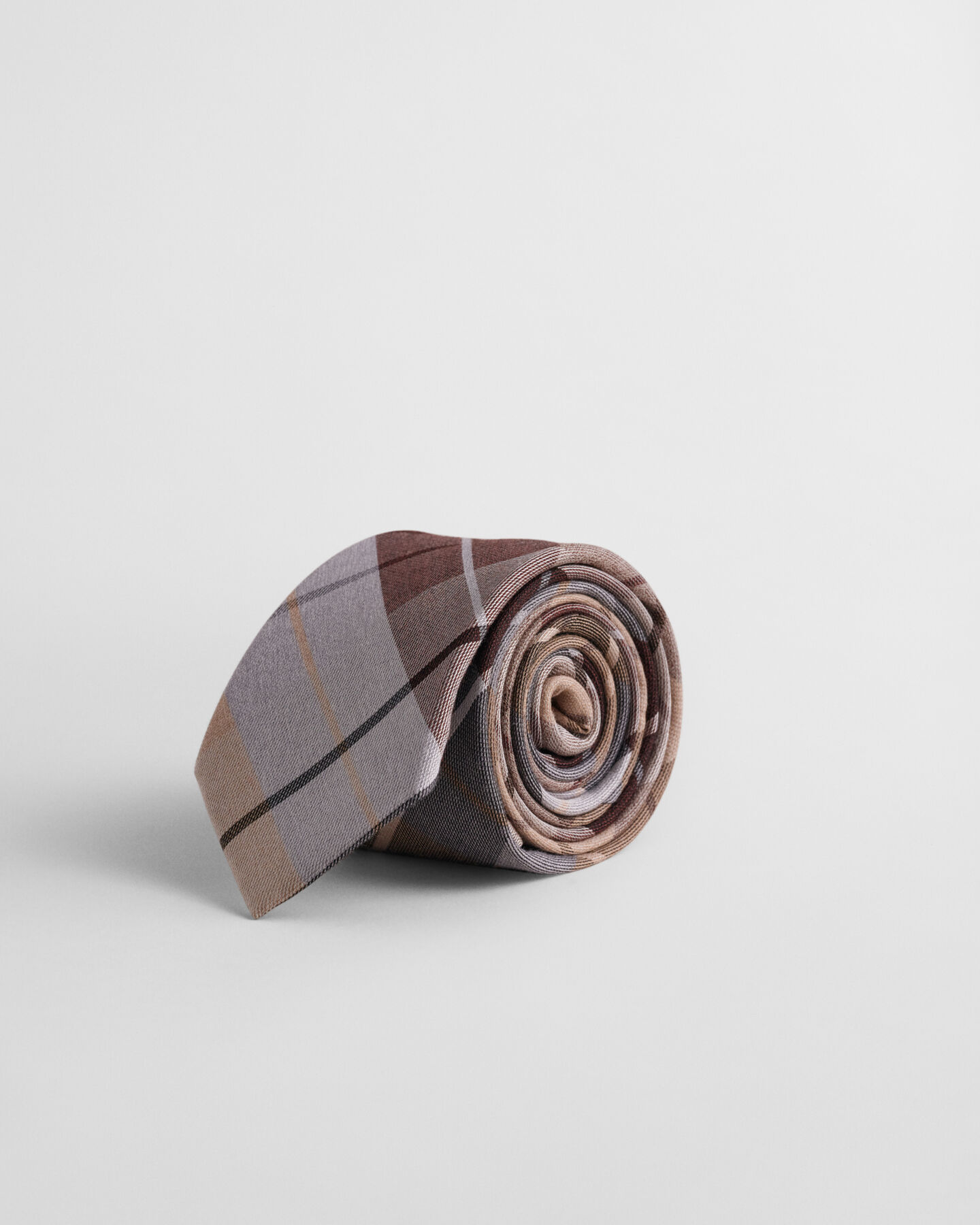 Cravatta in misto seta-cotone a quadri